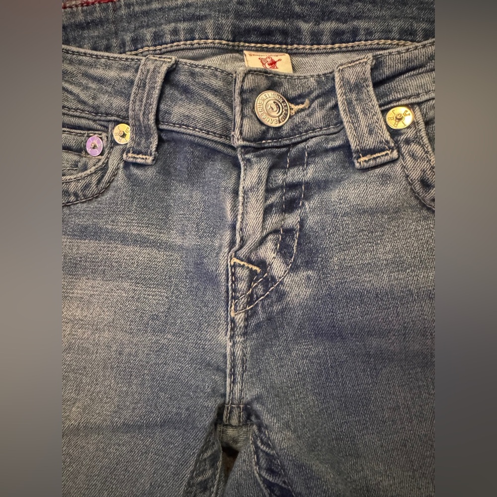 True Religion Jenny Mid rise Skinny Denim Blue Jeans 27 - Picture 10 of 13